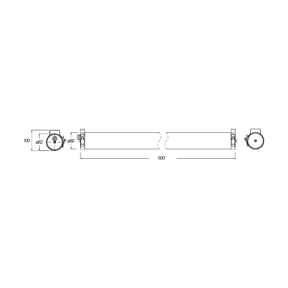 Tubulaire LED Opaque - 600mm - 20W - IP67 - D80mm - Power By Phillips Xitanium - ALTHAE by DELITECH