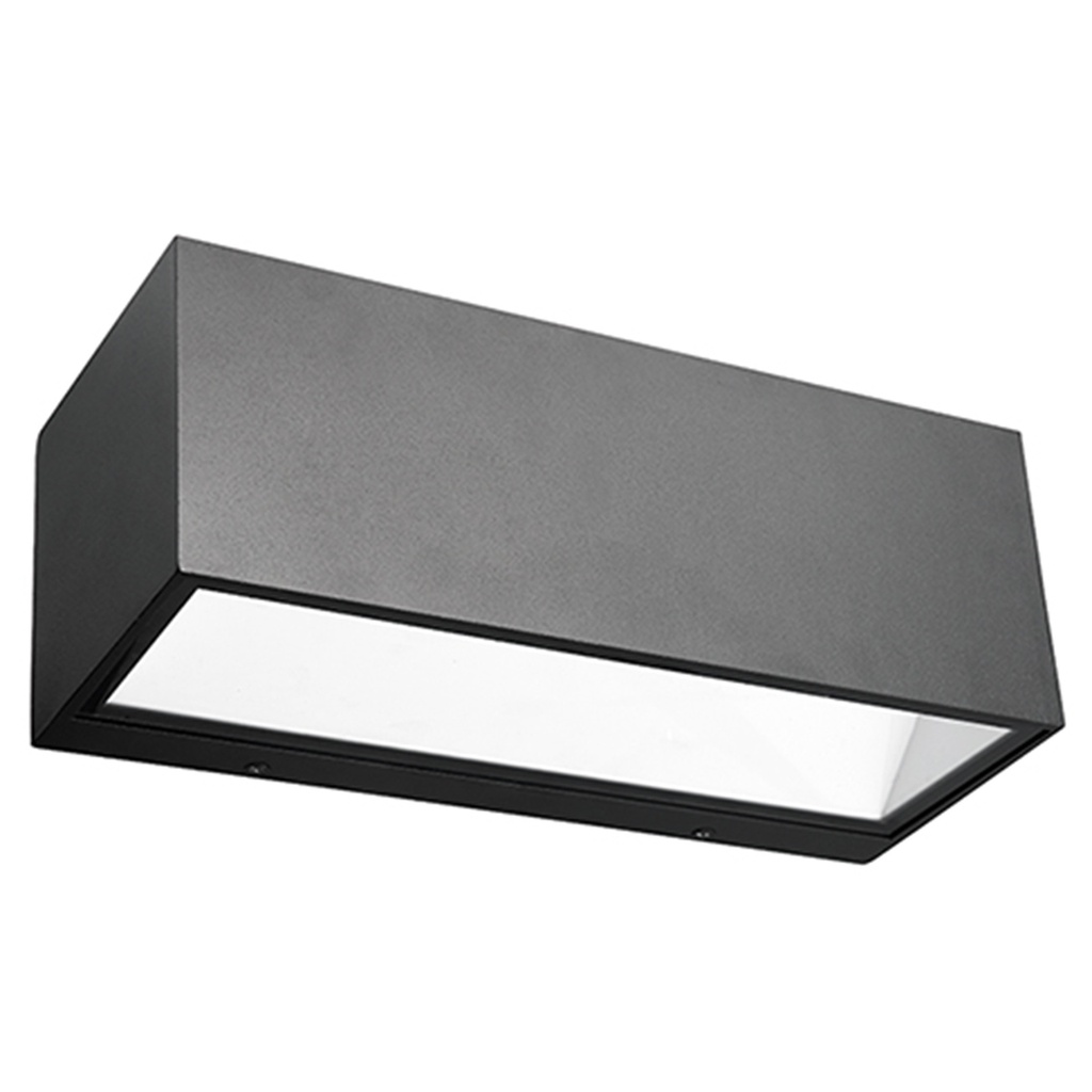 Applique murale extérieure Noir LED 18W Haut et Bas - IP54 - Triple couleur - DELITECH