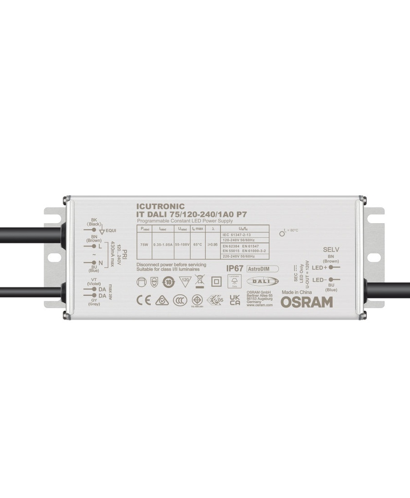 Driver / Alimentation LED CC - OSRAM - IT 75/120-240/1A0 P7 DALI