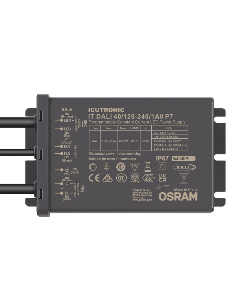 Driver / Alimentation LED CC - OSRAM - IT 40/120-240/1A0 P7 DALI