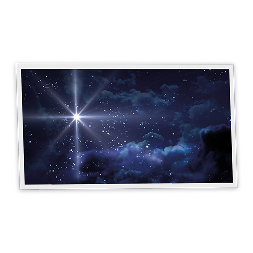 Pack 1 Dalle LED Imprimée horizontale - Stars Night - 1200x600mm - Usinée en France by DELITECH