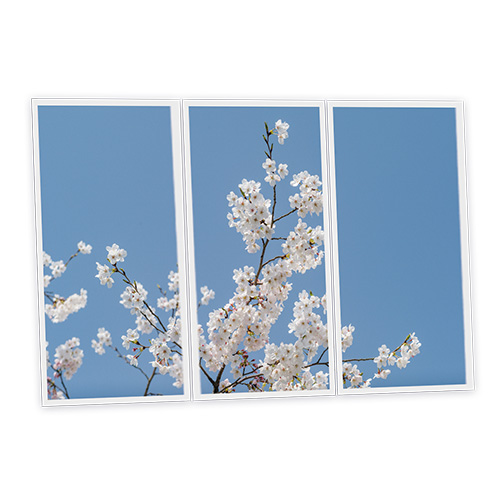 Pack 3 Dalles LED Imprimées - Kyoto - 1200x600mm - Usinée en France by DELITECH