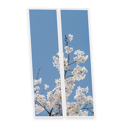 Pack 2 Dalles LED Imprimées - Kyoto - 1200x300mm - Usinée en France by DELITECH