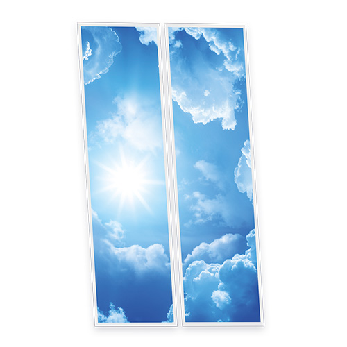 Pack 2 Dalles LED Imprimées - Heaven - 1200x300mm - Usinée en France by DELITECH