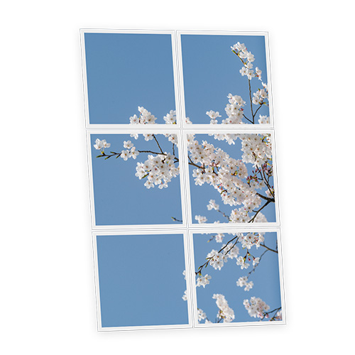 Pack 6 Dalles LED Imprimées - Kyoto - 600x600mm - Usinée en France by DELITECH