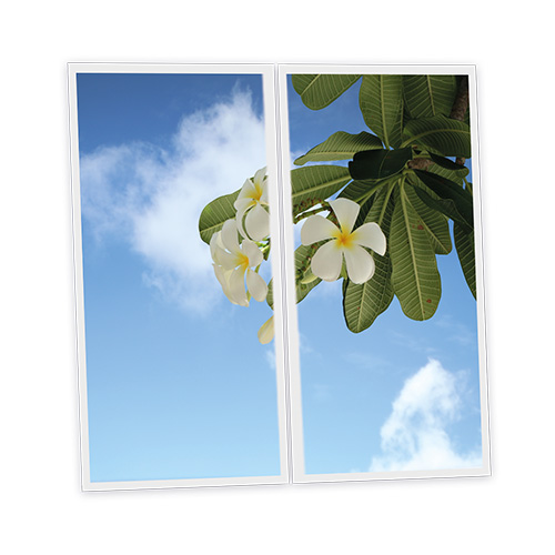 Pack 2 Dalles LED Imprimées - Tahiti - 1200x600mm - Usinée en France by DELITECH