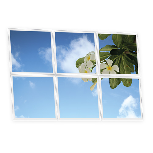 Pack 6 Dalles LED Imprimées - Tahiti - 600x600mm - Usinée en France by DELITECH