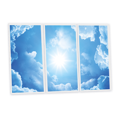 Pack 3 Dalles LED Imprimées - Heaven - 1200x600mm - Usinée en France by DELITECH