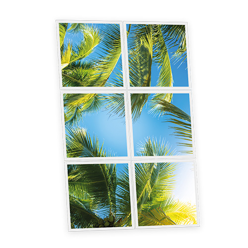 Pack 6 Dalles LED Imprimées - Los Angeles - 600x600mm - Usinée en France by DELITECH