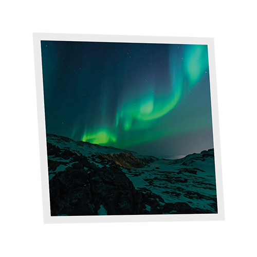 Pack 1 Dalle LED Imprimée - Aurora Boreal - 600x600mm - Usinée en France by DELITECH
