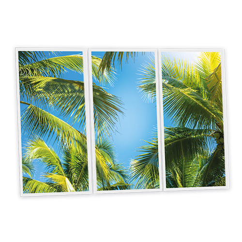 Pack 3 Dalles LED Imprimées - Los Angeles - 1200x600mm - Usinée en France by DELITECH