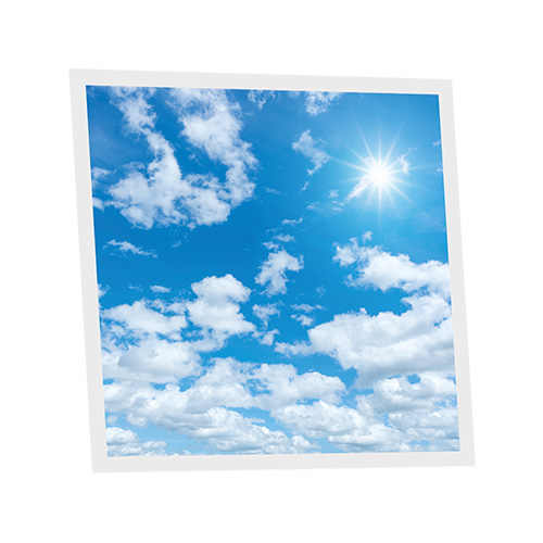 Pack 1 Dalle LED Imprimée - Cloud - 600x600mm - Usinée en France by DELITECH