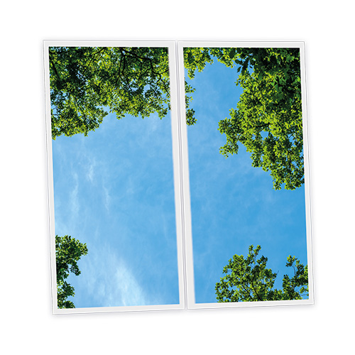 Pack 2 Dalles LED Imprimées - Fresh Garden - 1200x600mm - Usinée en France by DELITECH