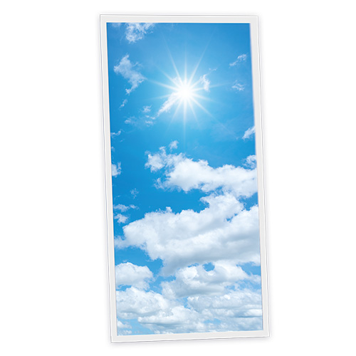 Pack 1 Dalle LED Imprimée verticale - Cloud - 1200x600mm - Usinée en France by DELITECH