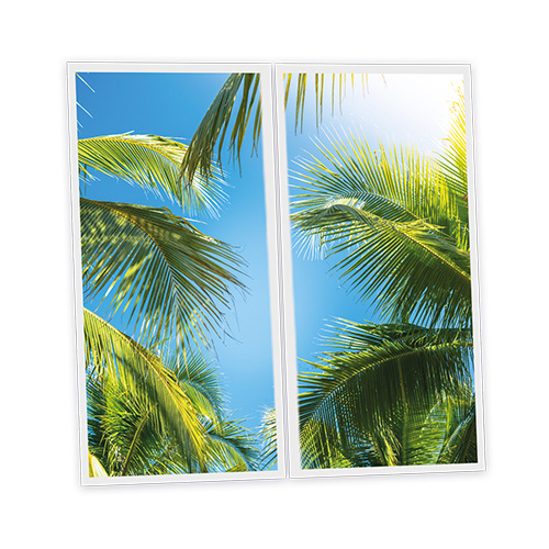 Pack 2 Dalles LED Imprimées - Los Angeles - 1200x600mm - Usinée en France by DELITECH