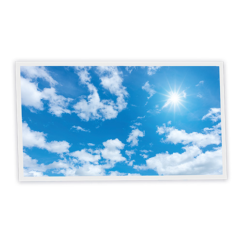 Pack 1 Dalle LED Imprimée horizontale - Cloud - 1200x600mm - Usinée en France by DELITECH