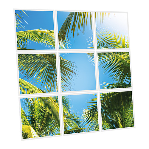 Pack 9 Dalles LED Imprimées - Los Angeles - 600x600mm - Usinée en France by DELITECH