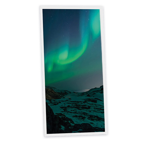 Pack 1 Dalle LED Imprimée verticale - Aurora Boreal - 1200x600mm - Usinée en France by DELITECH