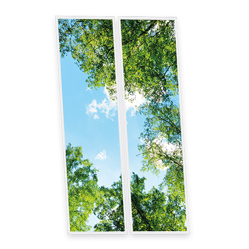 Pack 2 Dalles LED Imprimées - Garrigue - 1200x300mm - Usinée en France by DELITECH