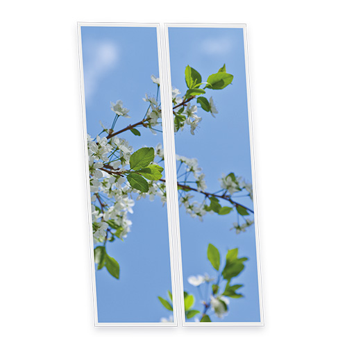 Pack 2 Dalles LED Imprimées - Nara - 1200x300mm - Usinée en France by DELITECH