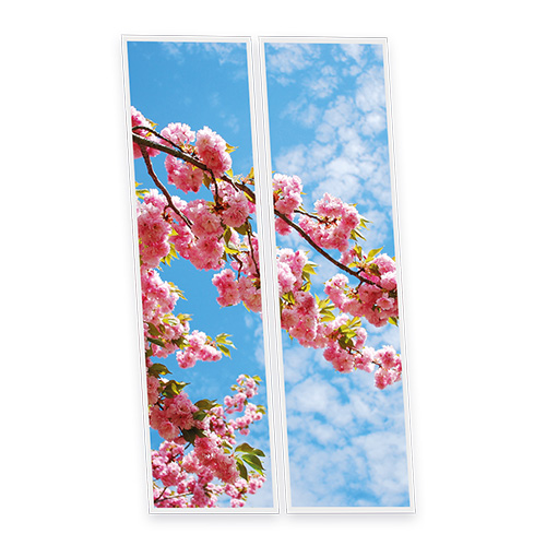 Pack 2 Dalles LED Imprimées - Osaka - 1200x300mm - Usinée en France by DELITECH