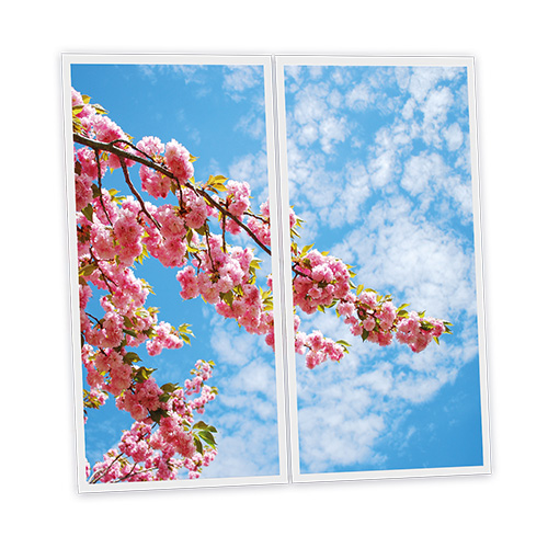 Pack 2 Dalles LED Imprimées - Osaka - 1200x600mm - Usinée en France by DELITECH