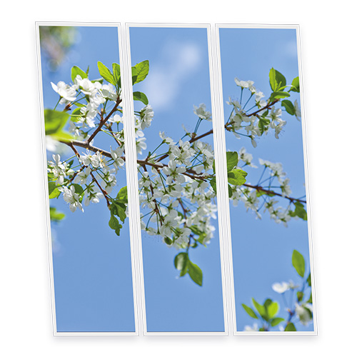 Pack 3 Dalles LED Imprimées - Nara - 1200x300mm - Usinée en France by DELITECH