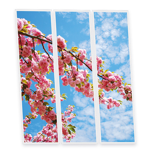 Pack 3 Dalles LED Imprimées - Osaka - 1200x300mm - Usinée en France by DELITECH