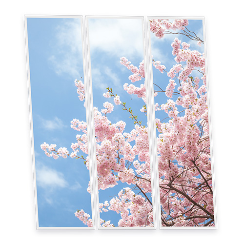 Pack 3 Dalles LED Imprimées - Tokyo - 1200x300mm - Usinée en France by DELITECH