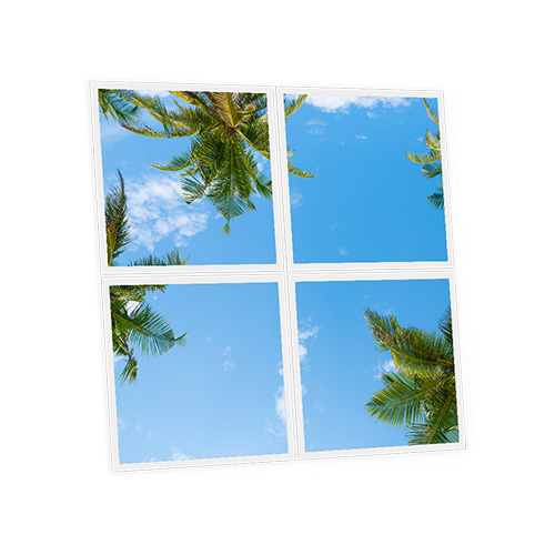 Pack 4 Dalles LED Imprimées - California - 600x600mm - Usinée en France by DELITECH