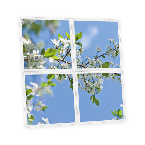 Pack 4 Dalles LED Imprimées - Nara - 600x600mm - Usinée en France by DELITECH