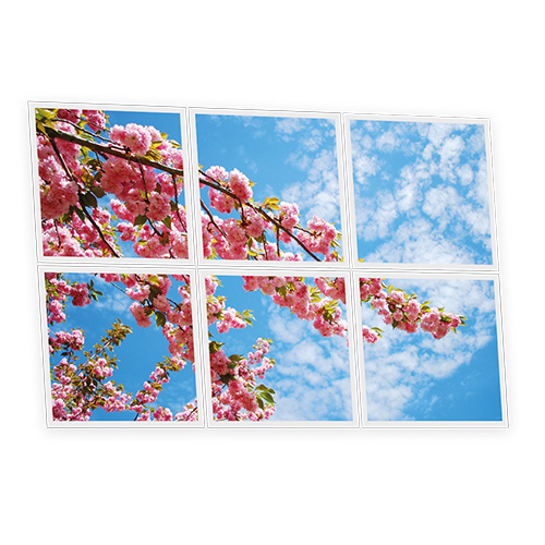 Pack 6 Dalles LED Imprimées - Osaka - 600x600mm - Usinée en France by DELITECH