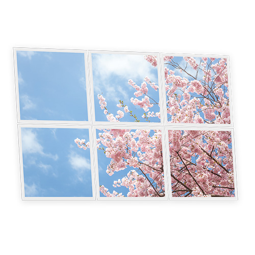 Pack 6 Dalles LED Imprimées - Tokyo - 600x600mm - Usinée en France by DELITECH