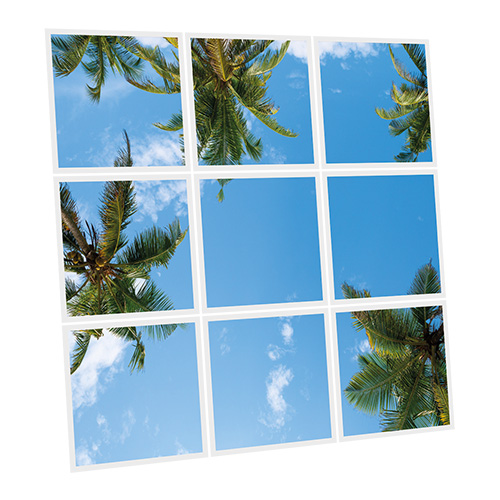 Pack 9 Dalles LED Imprimées - California - 600x600mm - Usinée en France by DELITECH