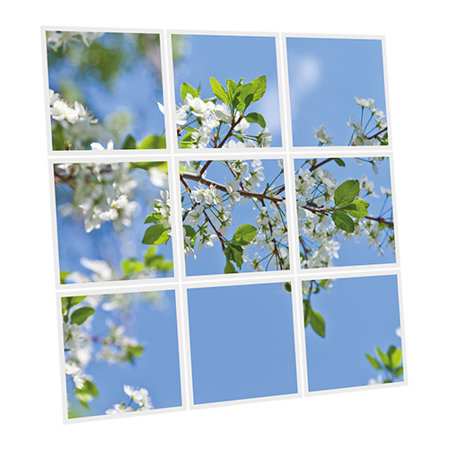 Pack 9 Dalles LED Imprimées - Nara - 600x600mm - Usinée en France by DELITECH