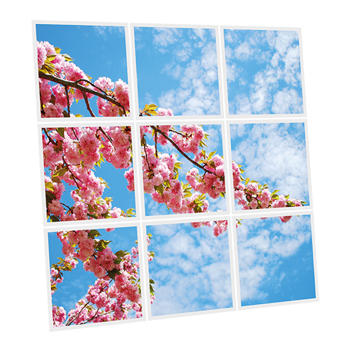 Pack 9 Dalles LED Imprimées - Osaka - 600x600mm - Usinée en France by DELITECH