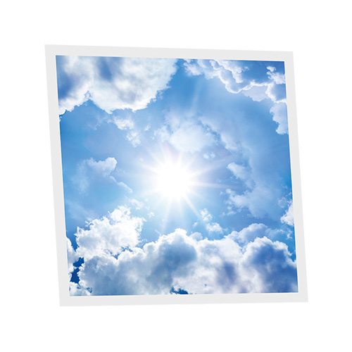 Pack 1 Dalle LED Imprimée - Sunny - 600x600mm - Usinée en France by DELITECH