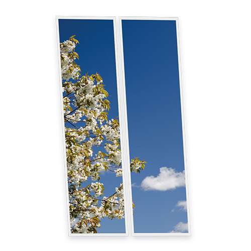 Pack 2 Dalles LED Imprimées - Sofia - 1200x300mm - Usinée en France by DELITECH