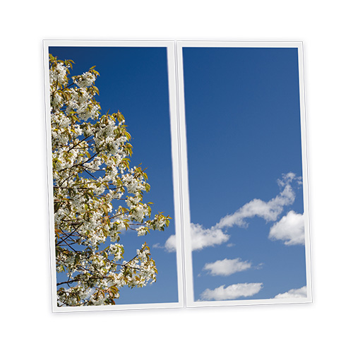 Pack 2 Dalles LED Imprimées - Sofia - 1200x600mm - Usinée en France by DELITECH