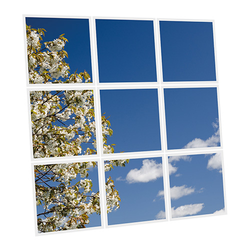 Pack 9 Dalles LED Imprimées - Sofia - 600x600mm - Usinée en France by DELITECH