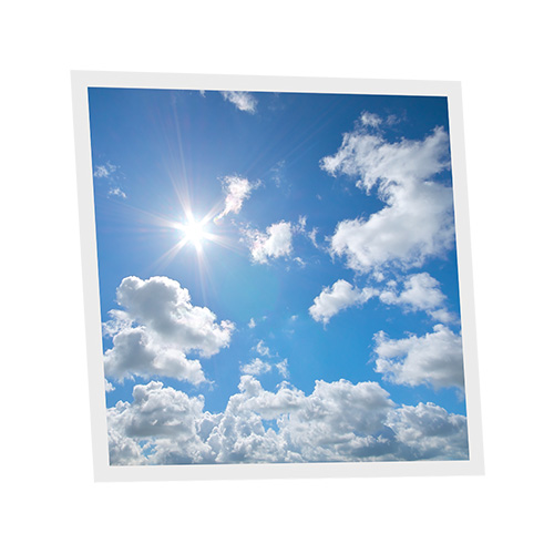 Pack 1 Dalle LED Imprimée - Sky - 600x600mm - Usinée en France by DELITECH