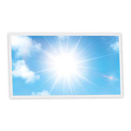 Pack 1 Dalle LED Imprimée horizontale - Sun - 1200x600mm - Usinée en France by DELITECH