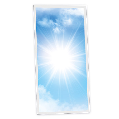 Pack 1 Dalle LED Imprimée verticale - Sun - 1200x600mm - Usinée en France by DELITECH