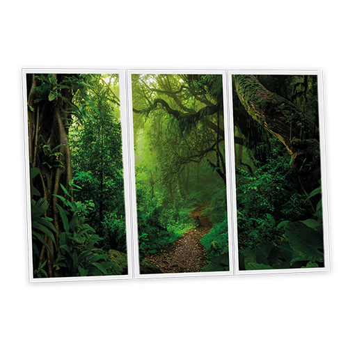 Pack 3 Dalles LED Imprimées - Forest - 1200x600mm - Usinée en France by DELITECH
