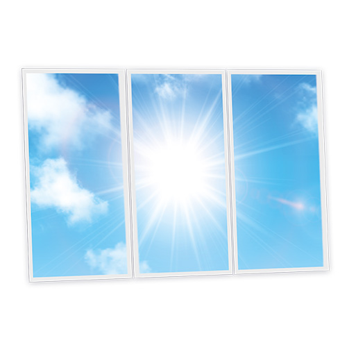 Pack 3 Dalles LED Imprimées - Sun - 1200x600mm - Usinée en France by DELITECH