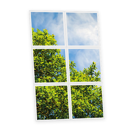 Pack 6 Dalles LED Imprimées - Tree - 600x600mm - Usinée en France by DELITECH