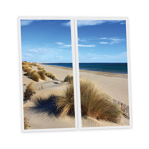 Pack 2 Dalles LED Imprimées - Dunes - 1200x600mm - Usinée en France by DELITECH
