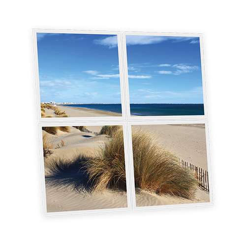 Pack 4 Dalles LED Imprimées - Dunes - 600x600mm - Usinée en France by DELITECH