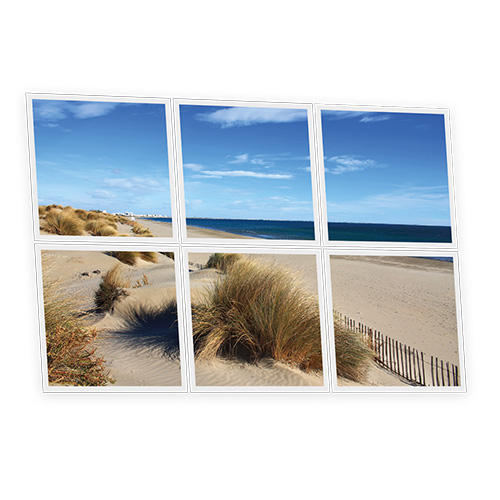 Pack 6 Dalles LED Imprimées - Dunes - 600x600mm - Usinée en France by DELITECH