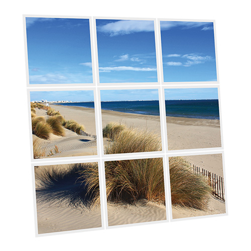 Pack 9 Dalles LED Imprimées - Dunes - 600x600mm - Usinée en France by DELITECH